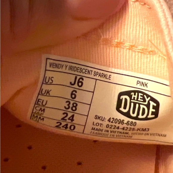 Hey Dude Pink Sneakers Casual Slip-On - Picture 10 of 12